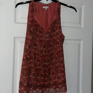 COPY - Max studio halther tie neck floral top